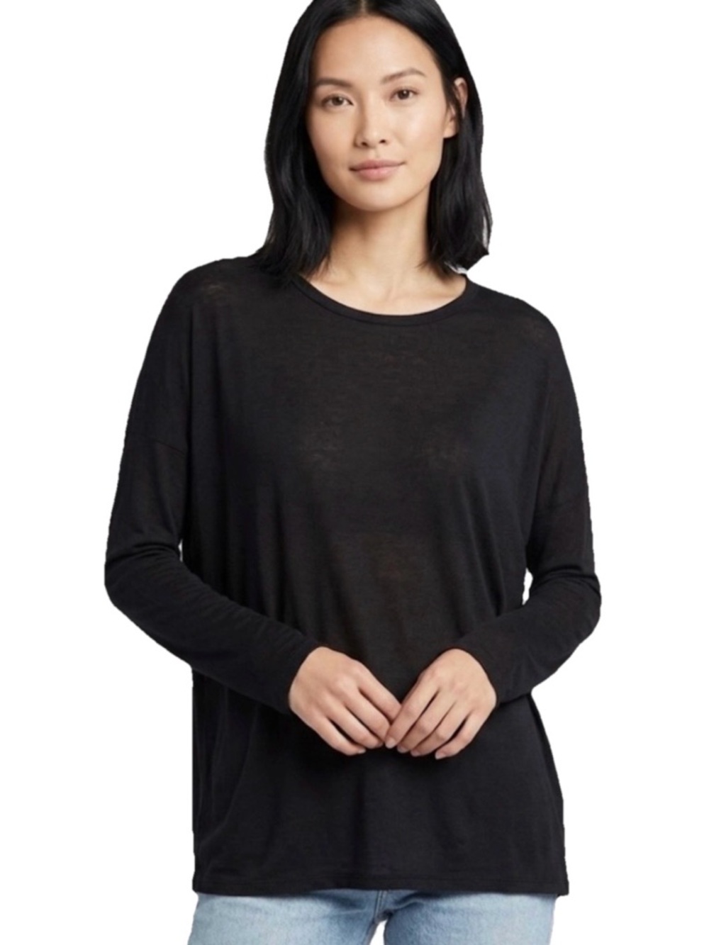 Lauren Moshi for Michael Lauren Women’s Black Long Sleeve Blouse Size XS